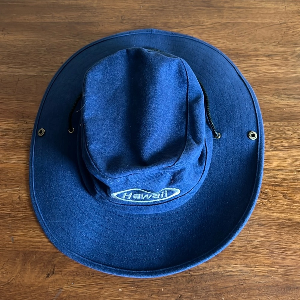 Hawaiian Headwear Hawaii Navy Blue Bucket Hat Large NWOT